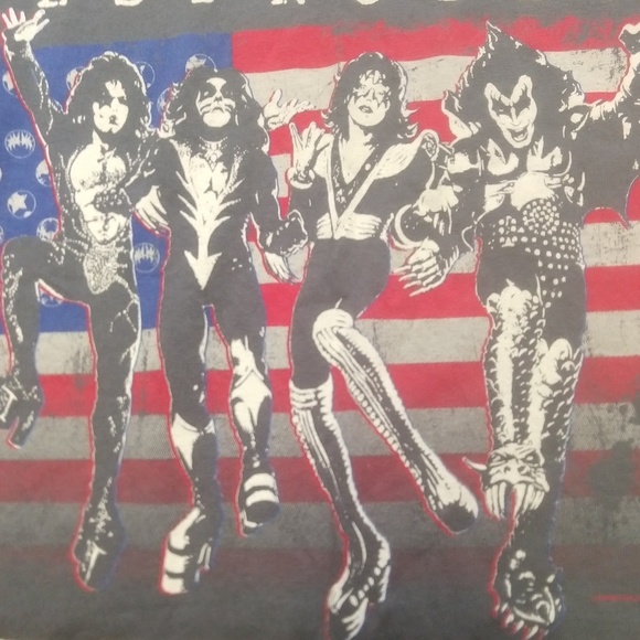 KISS Destroyer spirit of '76 T-shirt charcoal gray soft. Vintage!! - Picture 6 of 8